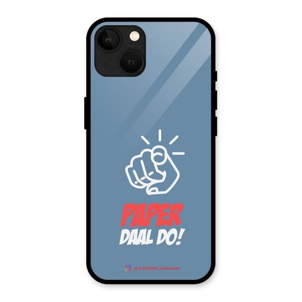 Paper Daal Do SteelBlue Glass Back Case for iPhone 13