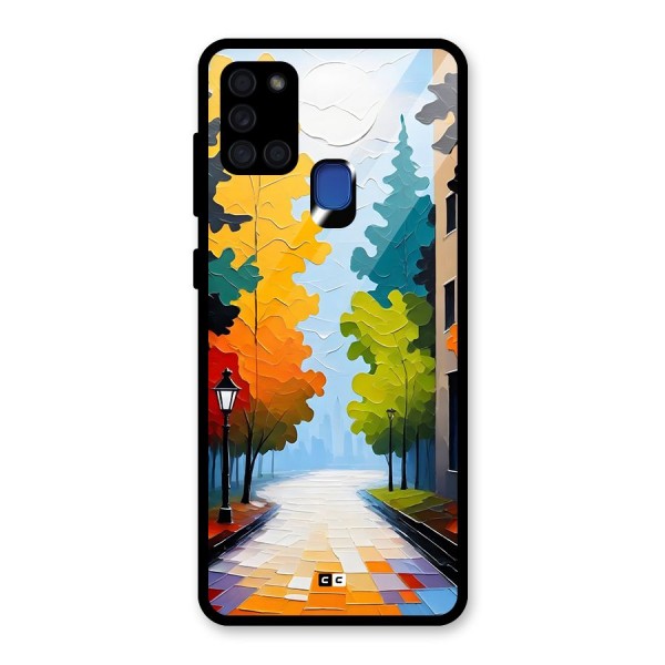 Paper Street Glass Back Case for Galaxy A21s