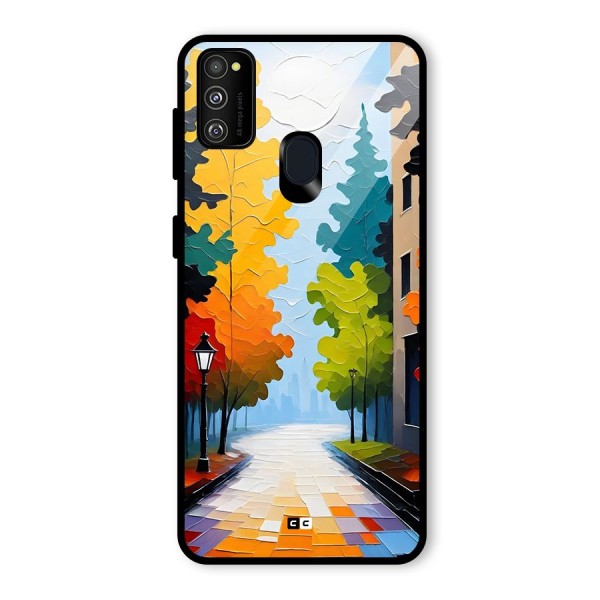 Paper Street Glass Back Case for Galaxy M21