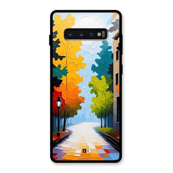 Paper Street Glass Back Case for Galaxy S10 Plus