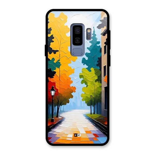 Paper Street Glass Back Case for Galaxy S9 Plus