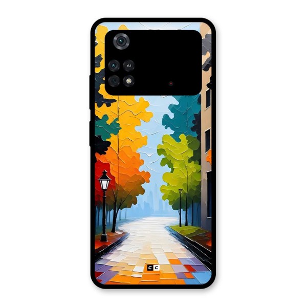 Paper Street Glass Back Case for Poco M4 Pro 4G