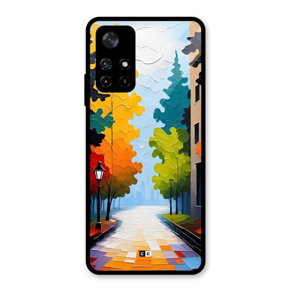 Paper Street Glass Back Case for Poco M4 Pro 5G