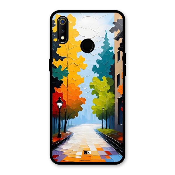 Paper Street Glass Back Case for Realme 3i