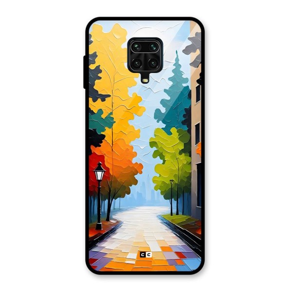 Paper Street Glass Back Case for Redmi Note 9 Pro