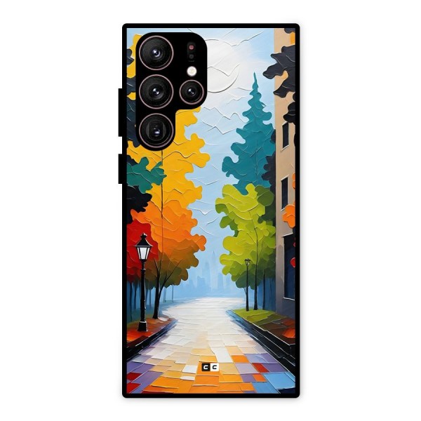 Paper Street Metal Back Case for Galaxy S22 Ultra 5G