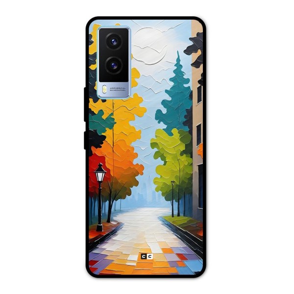 Paper Street Metal Back Case for Vivo V21e 5G