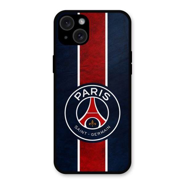 Paris Saint Germain Football Club Metal Back Case for iPhone 15 Plus
