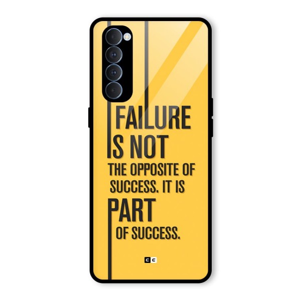 Part Of Success Glass Back Case for Oppo Reno4 Pro