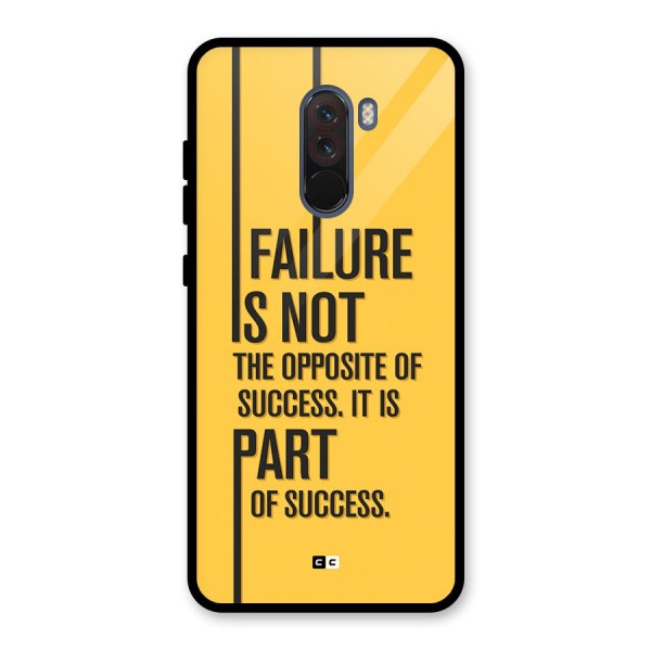 Part Of Success Glass Back Case for Poco F1