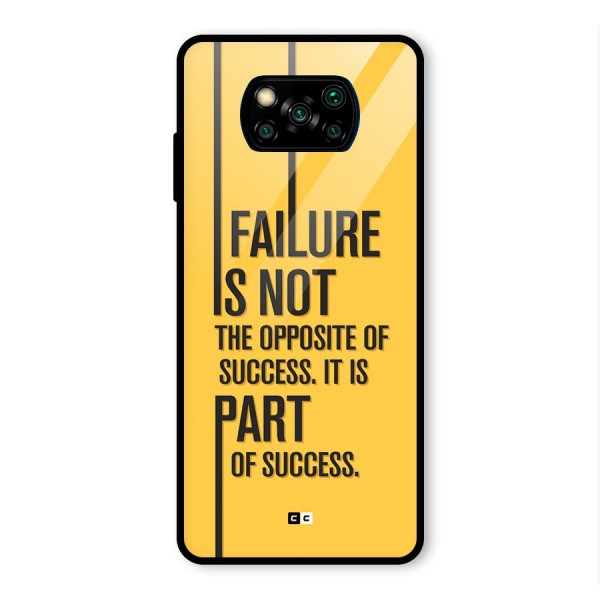 Part Of Success Glass Back Case for Poco X3 Pro