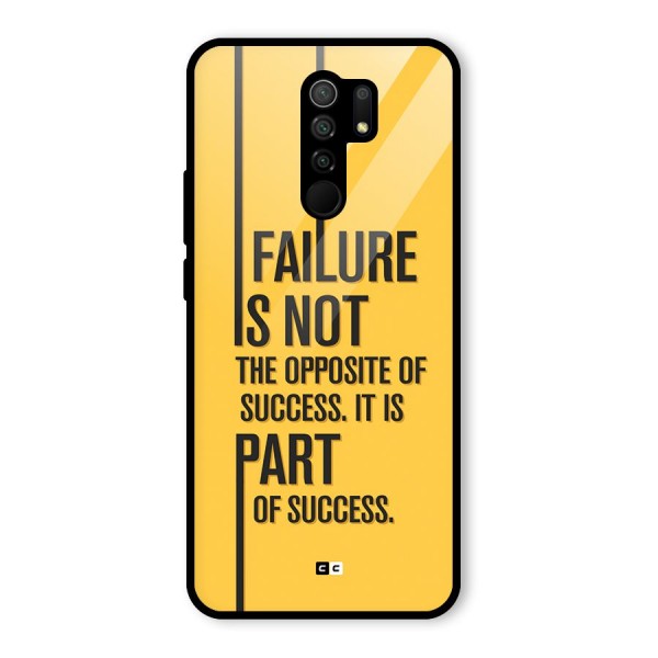 Part Of Success Glass Back Case for Redmi 9 Prime