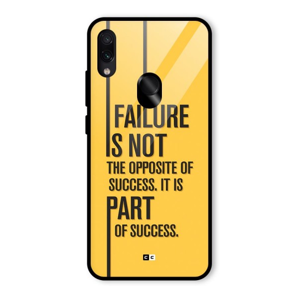 Part Of Success Glass Back Case for Redmi Note 7