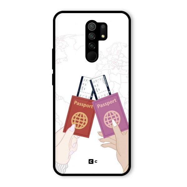 Passport Drive Glass Back Case for Redmi 9 Prime