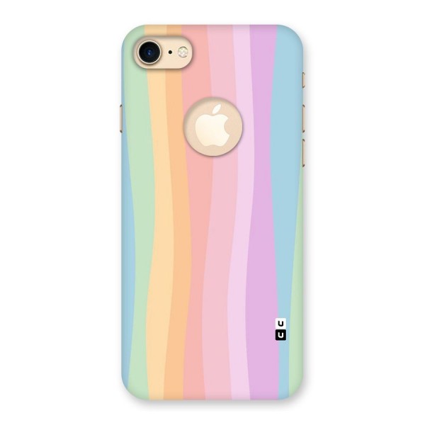 Pastel Curves Back Case for iPhone 8 Logo Cut