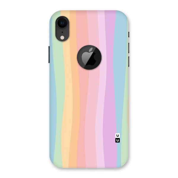 Pastel Curves Back Case for iPhone XR Logo Cut