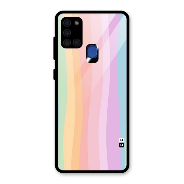 Pastel Curves Glass Back Case for Galaxy A21s