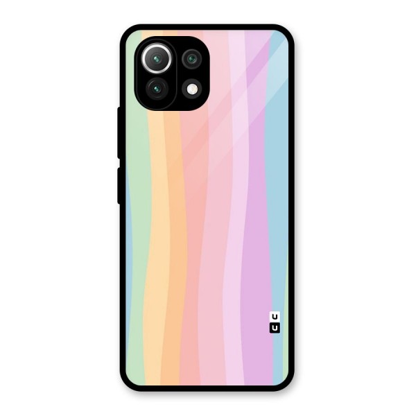 Pastel Curves Glass Back Case for Mi 11 Lite