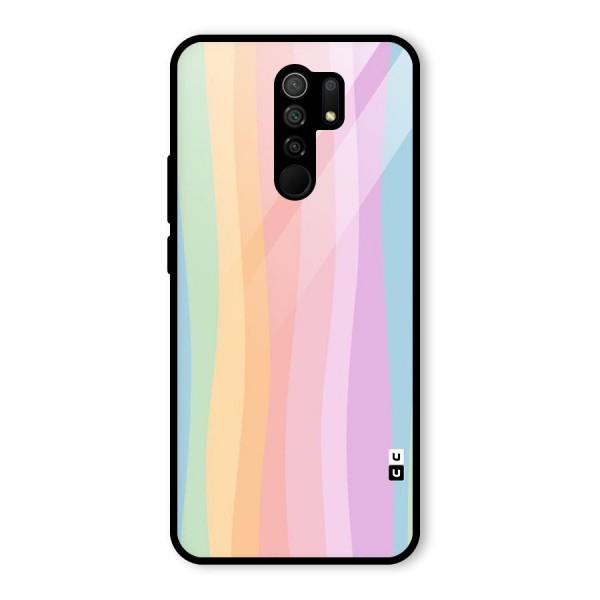 Pastel Curves Glass Back Case for Redmi 9 Prime