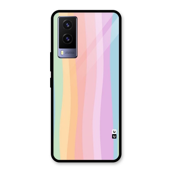 Pastel Curves Glass Back Case for Vivo V21e 5G