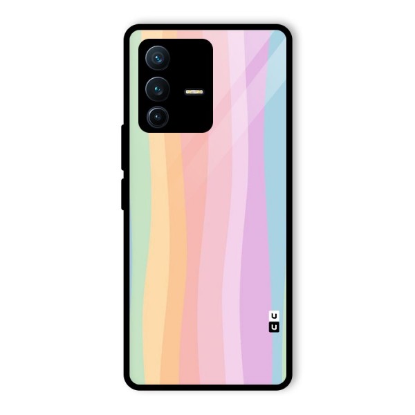 Pastel Curves Glass Back Case for Vivo V23 Pro