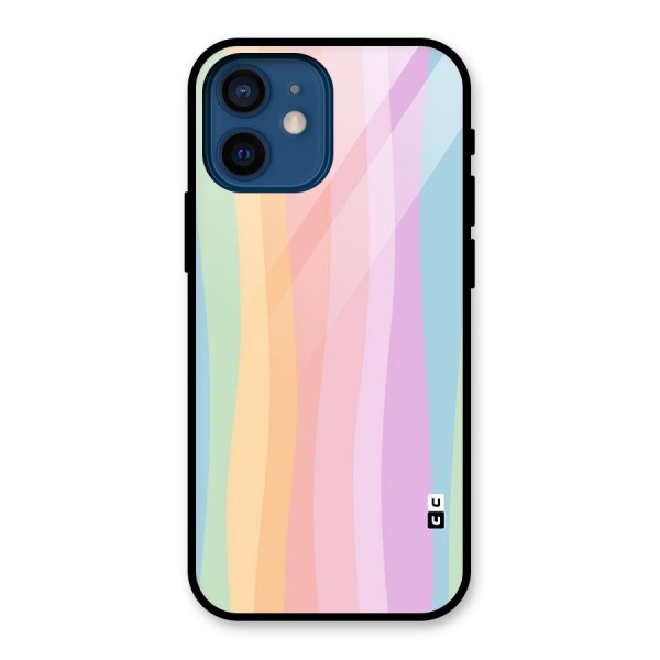 Pastel Curves Glass Back Case for iPhone 12 Mini