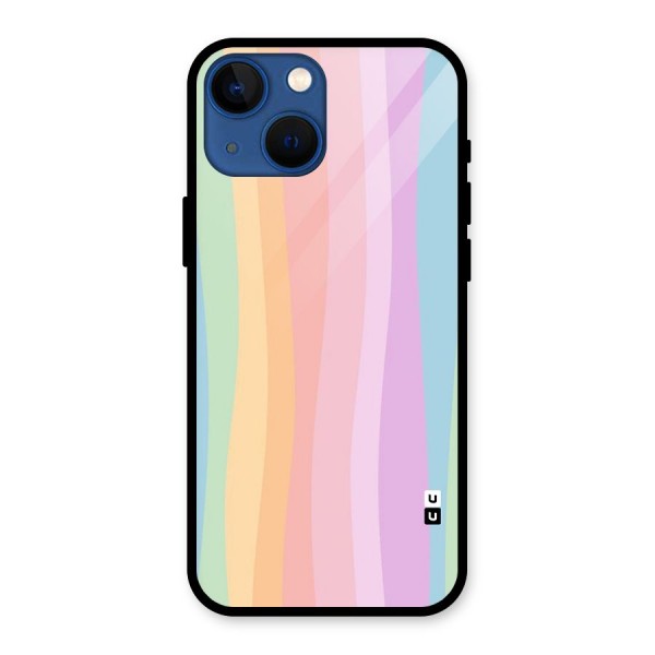 Pastel Curves Glass Back Case for iPhone 13 Mini