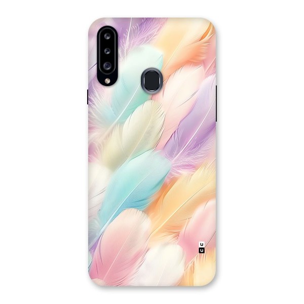 Pastel Feather Back Case for Galaxy A20s