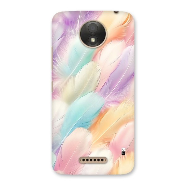 Pastel Feather Back Case for Moto C Plus