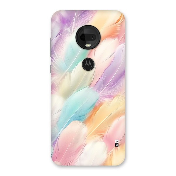 Pastel Feather Back Case for Moto G7