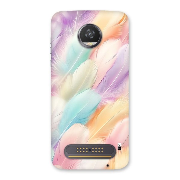 Pastel Feather Back Case for Moto Z2 Play