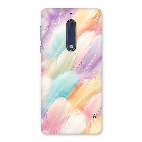 Pastel Feather Back Case for Nokia 5