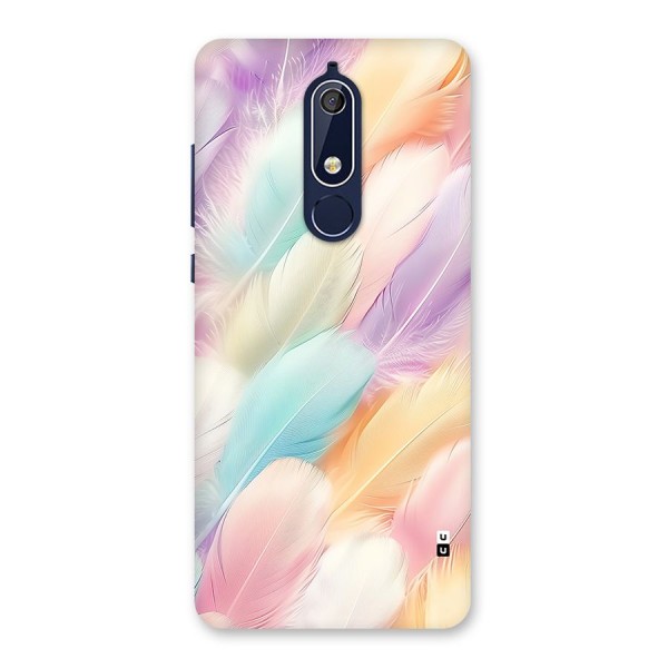 Pastel Feather Back Case for Nokia 5.1