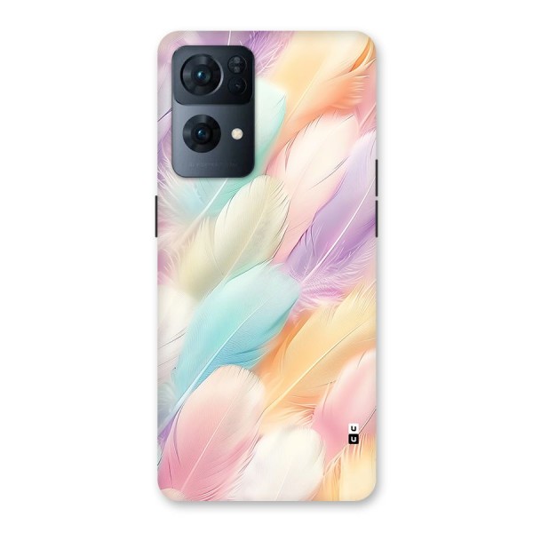 Pastel Feather Back Case for Oppo Reno7 Pro 5G