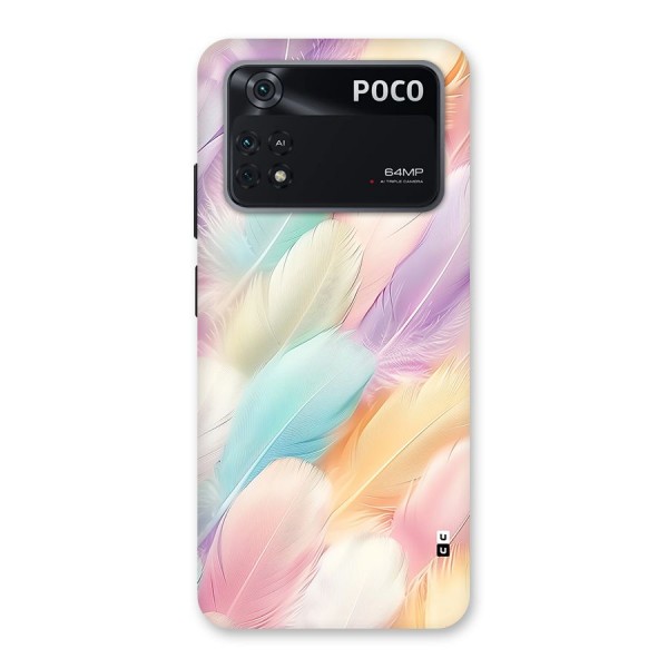 Pastel Feather Back Case for Poco M4 Pro 4G