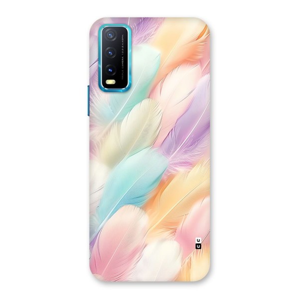 Pastel Feather Back Case for Vivo Y12s