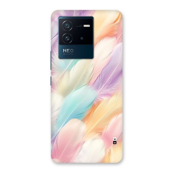 Pastel Feather Back Case for Vivo iQOO Neo 6 5G