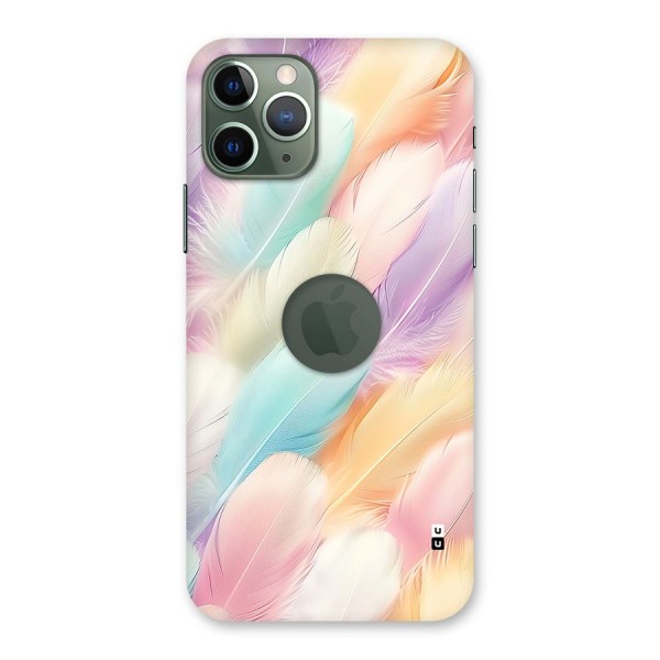 Pastel Feather Back Case for iPhone 11 Pro Logo Cut