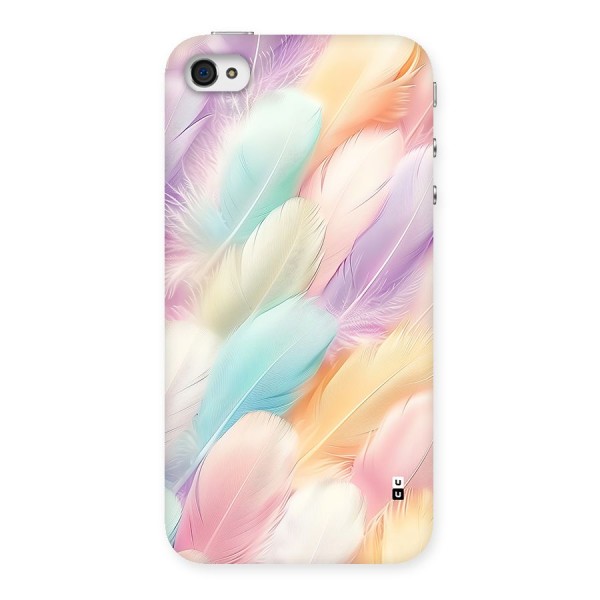 Pastel Feather Back Case for iPhone 4 4s