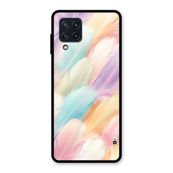 Pastel Feather Glass Back Case for Galaxy M32