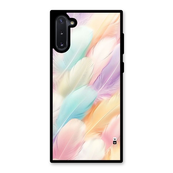 Pastel Feather Glass Back Case for Galaxy Note 10