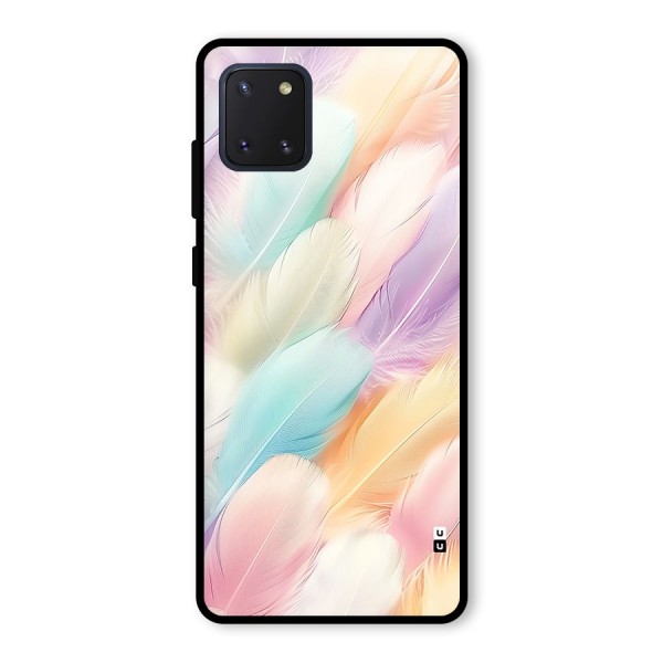 Pastel Feather Glass Back Case for Galaxy Note 10 Lite