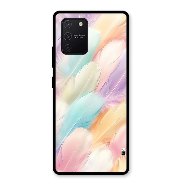 Pastel Feather Glass Back Case for Galaxy S10 Lite