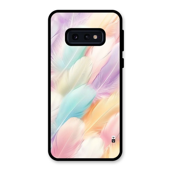 Pastel Feather Glass Back Case for Galaxy S10e