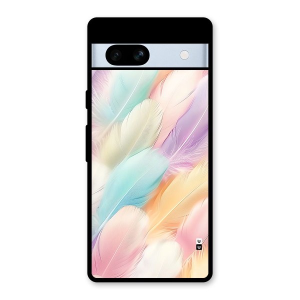 Pastel Feather Glass Back Case for Google Pixel 7a