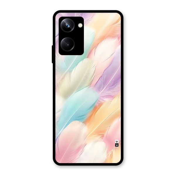 Pastel Feather Glass Back Case for Realme 10 Pro