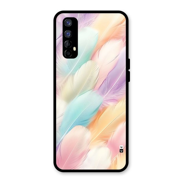 Pastel Feather Glass Back Case for Realme 7