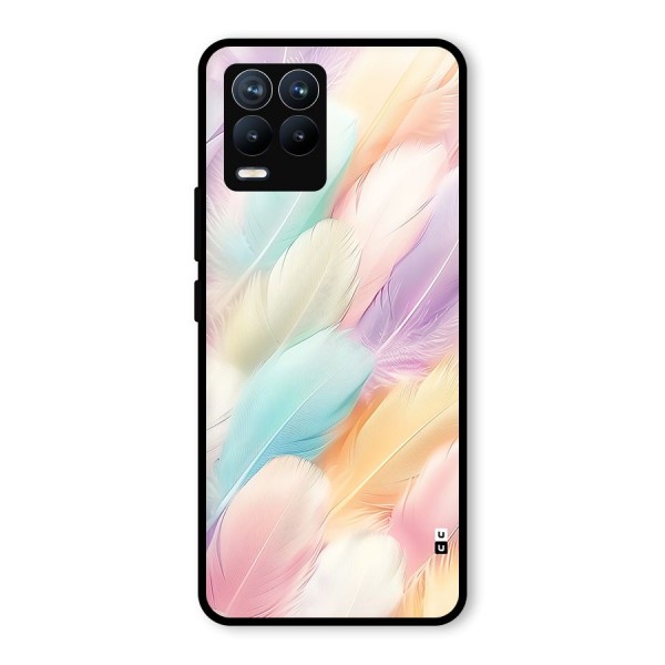 Pastel Feather Glass Back Case for Realme 8