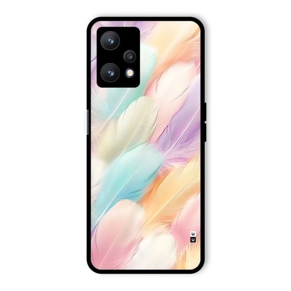 Pastel Feather Glass Back Case for Realme 9 Pro 5G