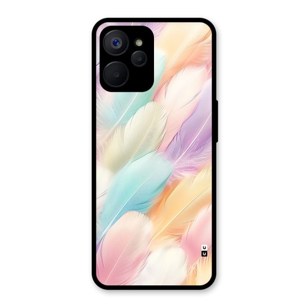 Pastel Feather Glass Back Case for Realme 9i 5G